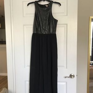 Faux leather maxi